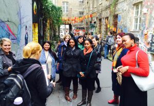 Bertha fellows on a guided tour in Berlin