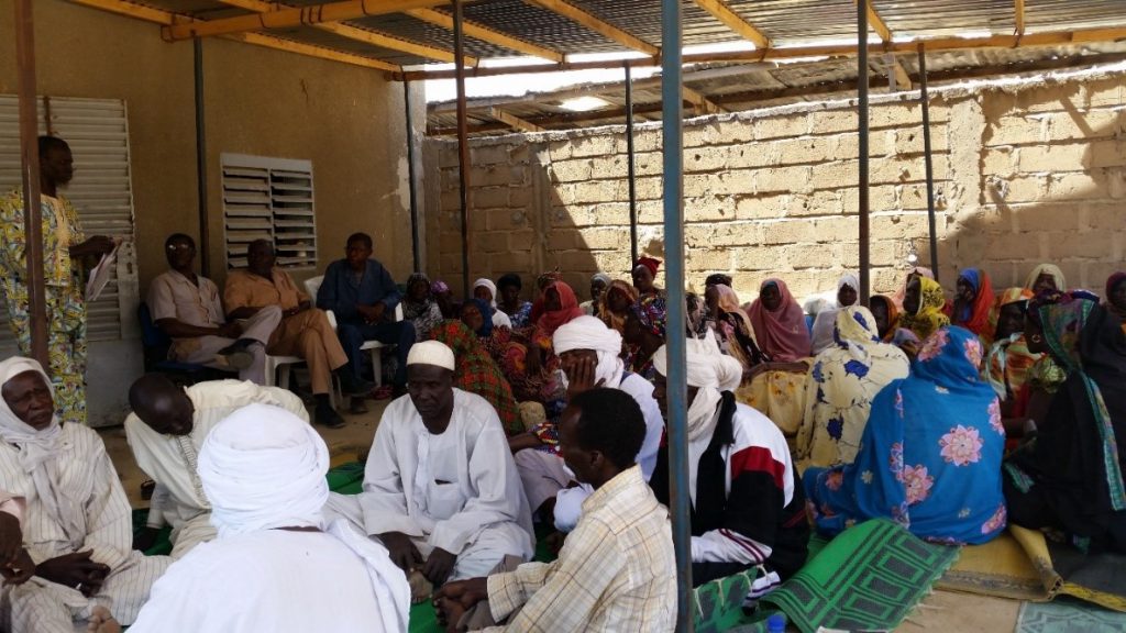 ISLP volunteer expert Barry Ward attends a meeting of the Association of Victims of the Crimes of the Hissene Habre regime in January 2015