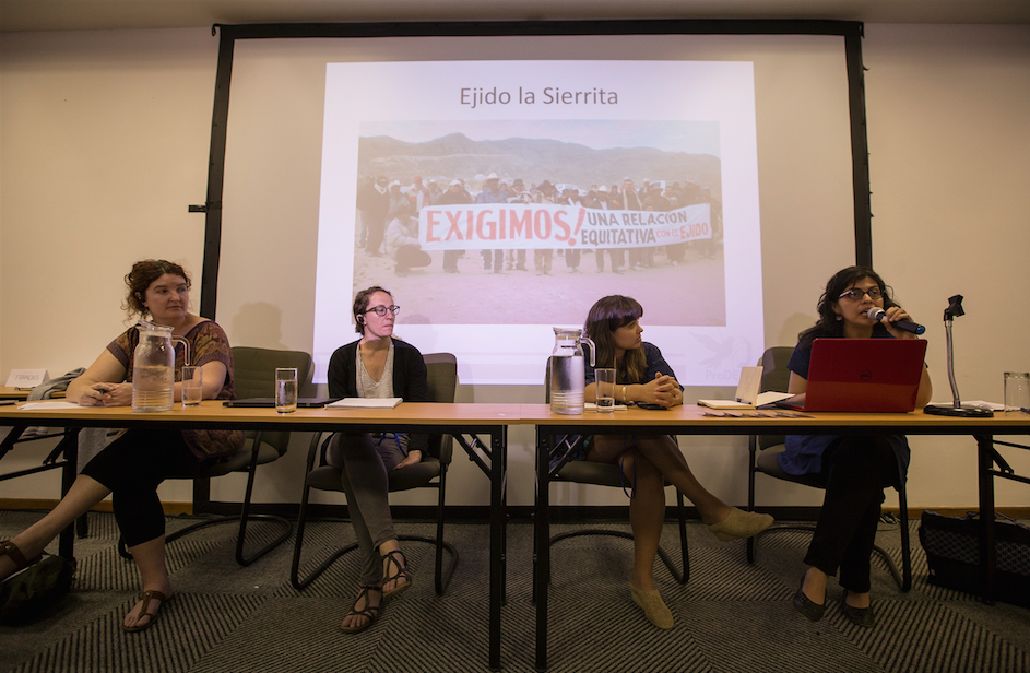 Women lawyers speak on a panel presentation